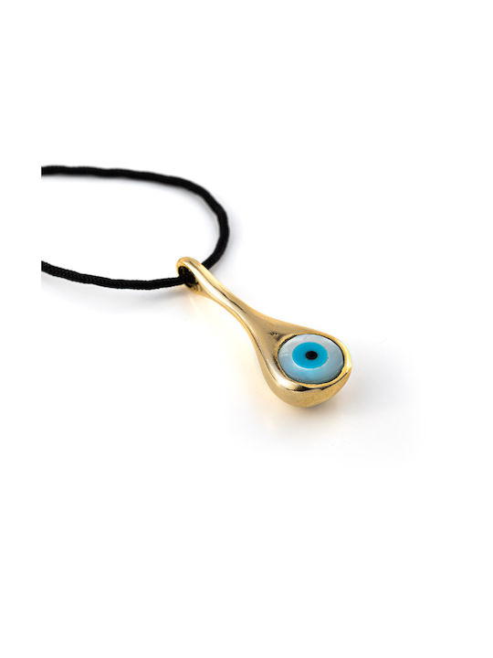 Halskette Amulett Auge aus Vergoldet Silber