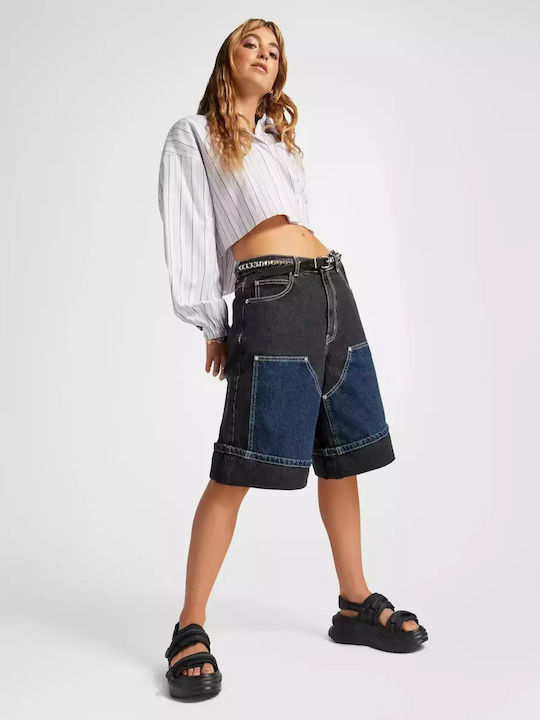 Leder Flache Sandalen für Damen in Schwarz Farbe
