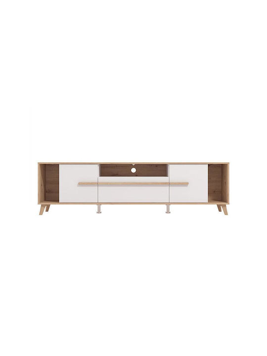 TV Stand Orleans White-White High Gloss M189xD40xH52cm