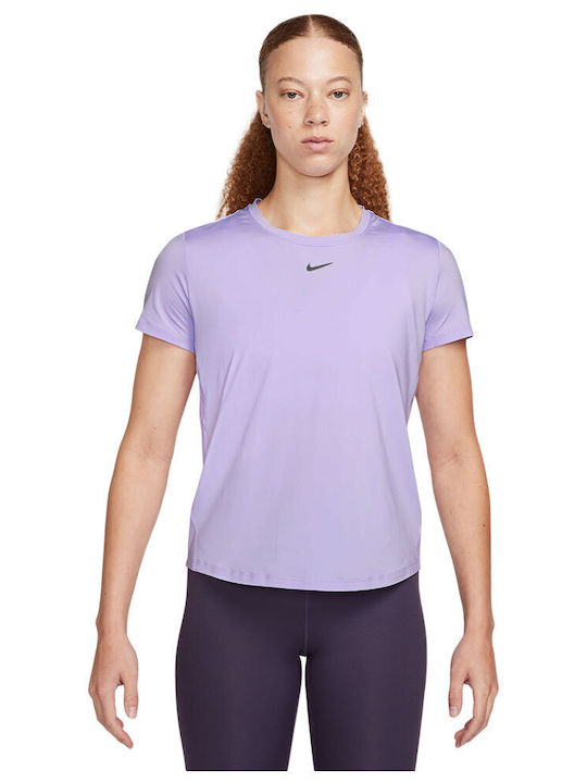 One Classic Damen Sport Bluse Kurzärmelig Schnell Trocknend Flieder