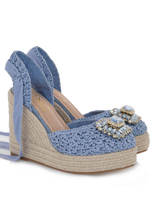 Exe Women's Platform Espadrilles Light Blue