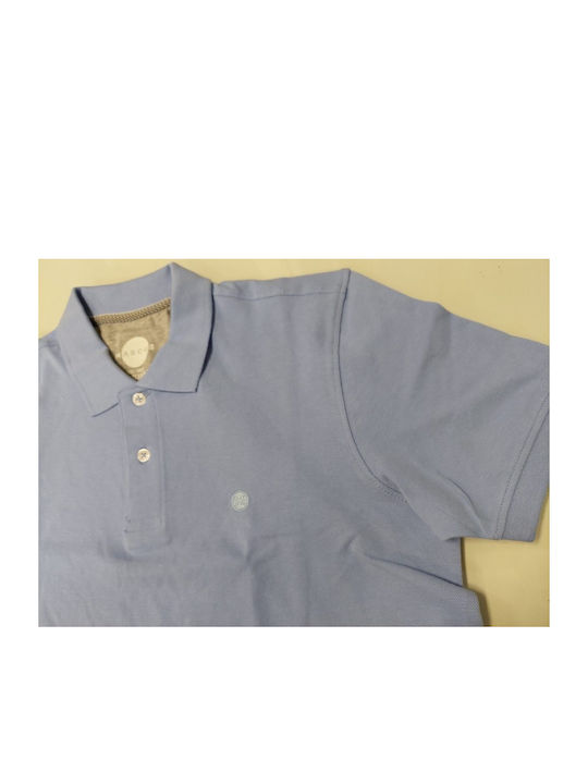 Marcus Men's Short Sleeve Blouse Polo Light Blue