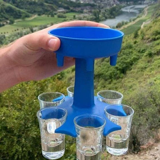 Pahare dozatoare de alcool Zola din plastic 13x11 cm albastru