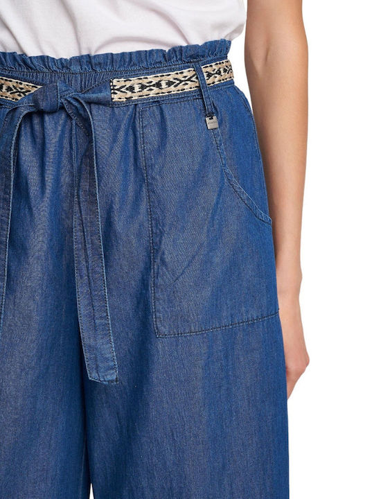 Damen Stoff Hose Blue