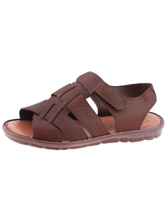 Gale Leder Herrensandalen in Braun Farbe