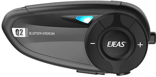 EJEAS Q2 Einzelne Gegensprechanlage für Motorradhelm mit Bluetooth