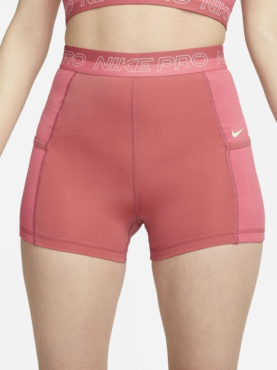 Nike Women's Training Legging Shorts High Waisted Pink