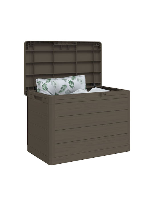vidaXL Outdoor Storage Box 160lt Brown L77.5xW44.5xH53cm