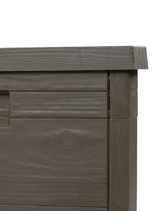 vidaXL Outdoor Storage Box 160lt Brown L77.5xW44.5xH53cm