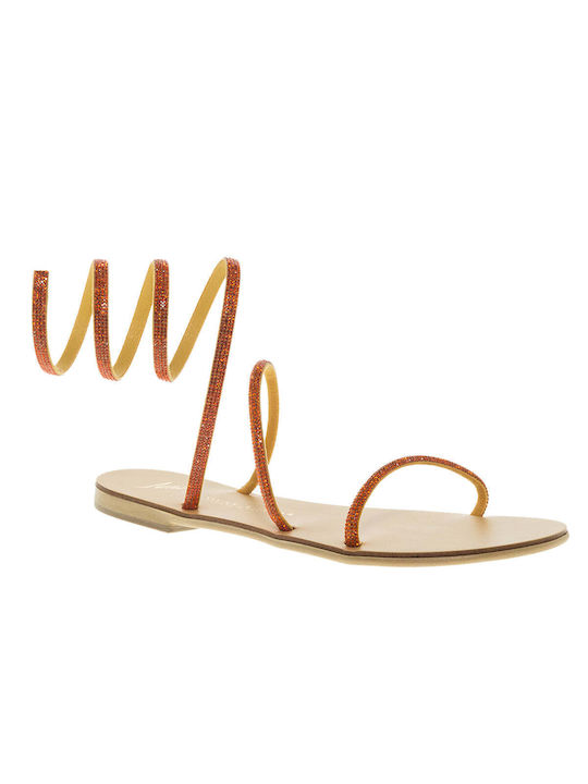 Nicolas Lainas Leather Women's Sandals Orange