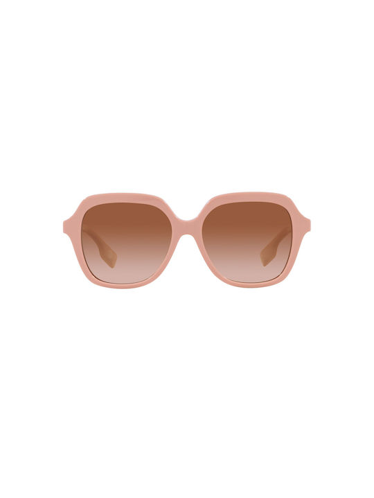 Burberry Women's Sunglasses with Pink Plastic Frame and Brown Gradient Lens BU4389 406113