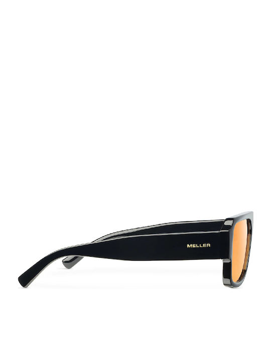 Meller Nia Unisex Sunglasses With Horn-Rimmed Frame Black Orange Polarized NIA-TUTORANGE