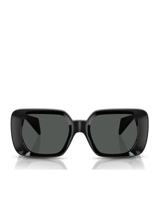 Damen Sonnenbrille mit Schwarz Kunststoff Gestell und Gray Linse