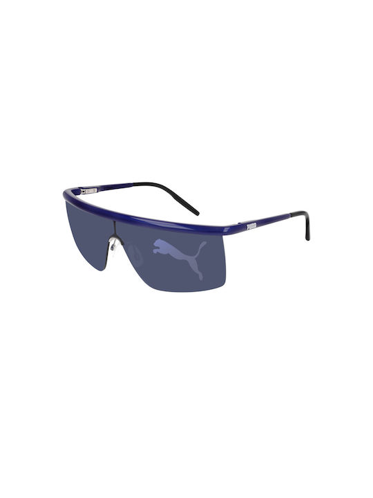 Puma Men's Sunglasses with Blue Metal Frame and Blue Lens PU0287S 003