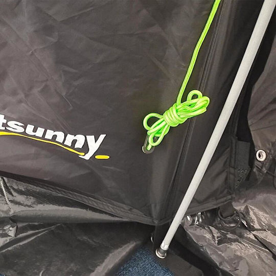 Campingzelt Tunnel Schwarz für 4 Personen 475x264x172cm