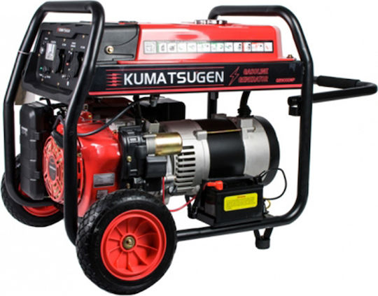 Kumatsugen GB8500MP Γεννήτρια Βενζίνης Τετράχρονη με Χειροκίνητη - Ηλεκτρική Μίζα, Ρόδες και Μέγιστη Ισχύ 8.1kVA