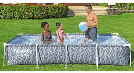 Bestway Steel Pro Swimming Pool with Metallic Frame 366x201x66cm Gray