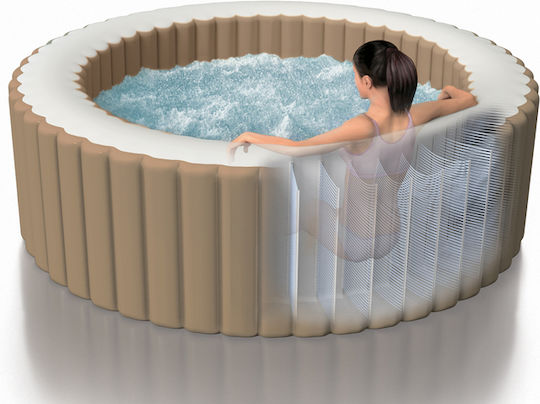 Intex Bubble Massage Στρογγυλή Πισίνα Φουσκωτή με Υδρομασάζ