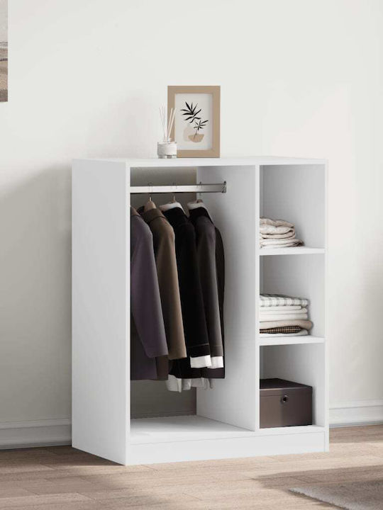 vidaXL Κρεμάστρα Δαπέδου από Ξύλο Λευκή 77x48x102cm
