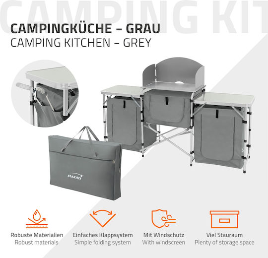 Hauki Aluminum Foldable Table for Camping Gray