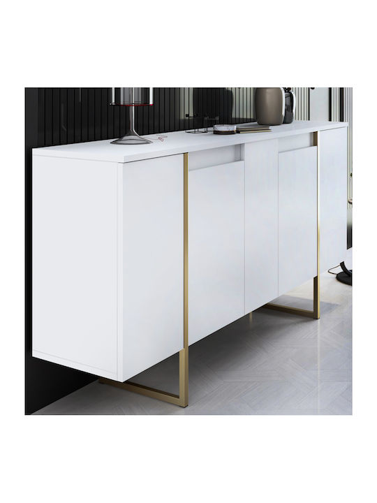 Μπουφές Luxe White - Gold 160x35x80cm