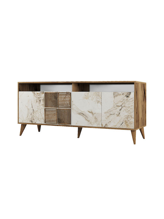 Μπουφές Milan Walnut - White 180x35x78.6cm