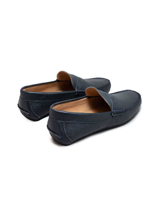 Men's Leather Moccasins Blue