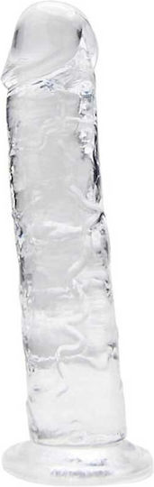 Loving Joy Realistic Dildo with Balls and Suction Cup Transparent 18cm