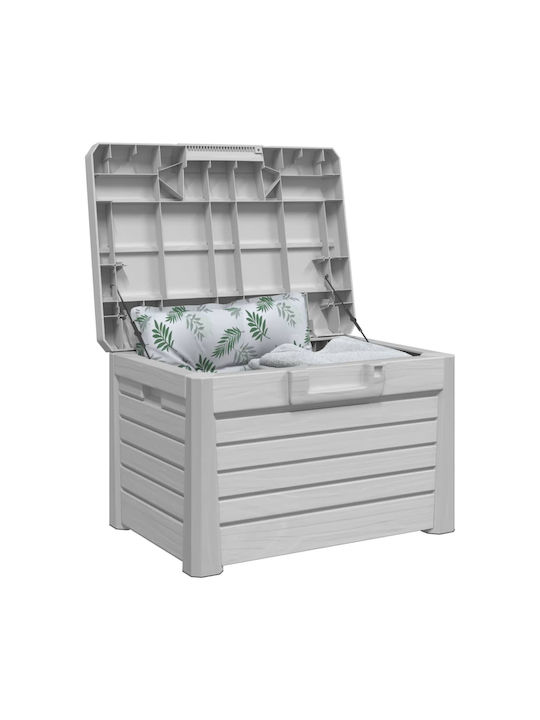 vidaXL Outdoor Storage Box 120lt Gray L73xW50.5xH46.5cm