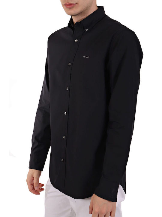 Gant Reg Pinpoint Men's Shirt Long Sleeve Black