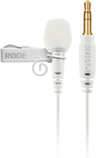 Rode Lavalier GO Кондензатор (Малка диафрагма) Микрофон 3.5mm Πέτου, Clip On за Вокали в White Цвят