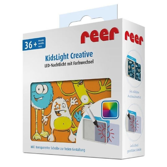 Reer LED Детско Декоративно Осветление Monsters Оранжев 10x9x3εκ.
