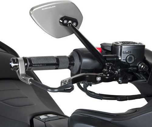 Barracuda Motorcycle Mirrors 2pcs Black