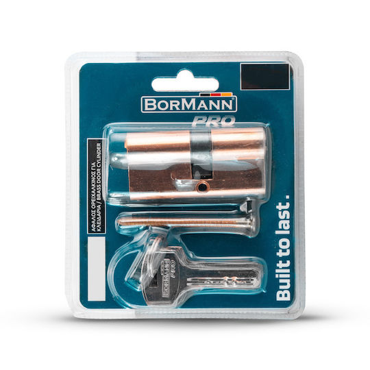 Bormann Lock Cylinder Security BLK1052 60mm (30-30) with 5 Keys Gold