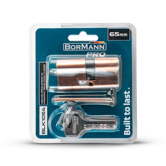 Bormann Κύλινδρος Κλειδαριάς Ασφαλείας BLK1050 54mm με 5 Κλειδιά Χρυσός