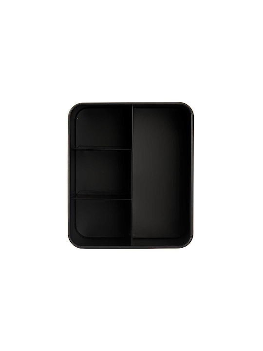 Arte Regal Abtropfgestell für Besteck Metallisch Schwarz 18x15.3x13.3cm
