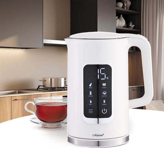 Maestro Βραστήρας 1.7lt 2200W Λευκός