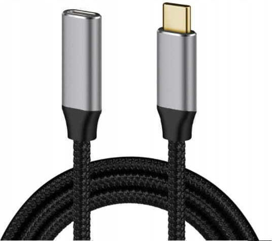 Zenwire Braided USB 3.0 Cable USB-C Male - USB-C Female 100W PD Black 2m