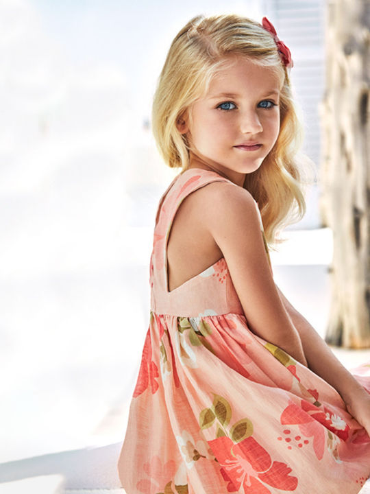 Children's Dress Sleeveless Coral