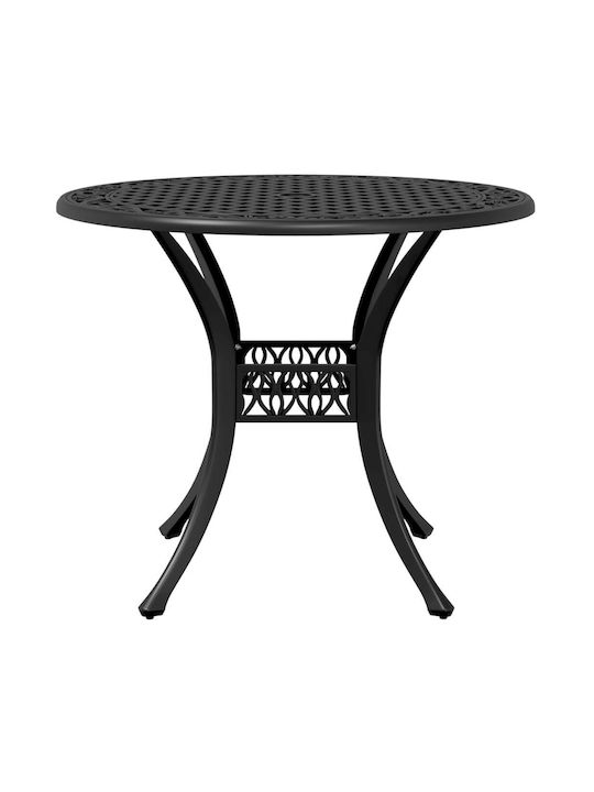 Garten- und Outdoor-Möbelsets mit Sonnenschirmhalter Schwarz 3 Stück