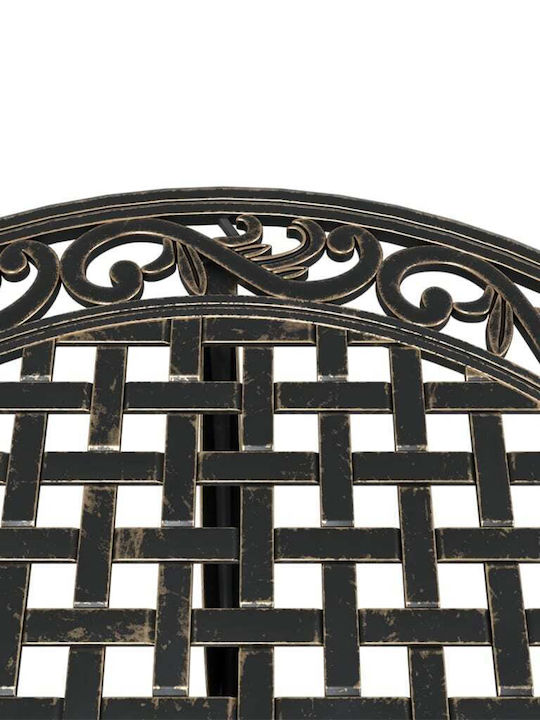 Garten- und Outdoor-Möbelsets 3 Stück Bronze mit Sonnenschirmhalter