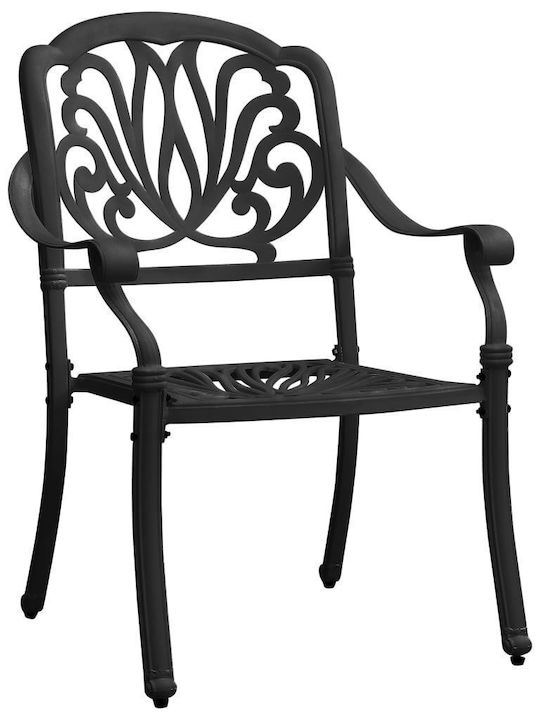 Garten- und Outdoor-Möbelsets mit Sonnenschirmhalter Schwarz 3 Stück