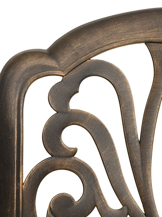 Garten- und Outdoor-Möbelsets 3 Stück Bronze mit Sonnenschirmhalter