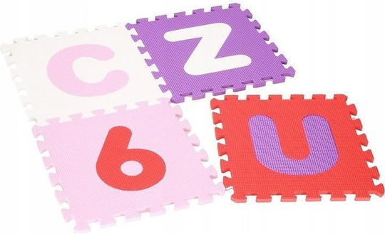 Springos Puzzle De Podea Educațional Pentru Copii Cu Scrisori Roz-Mov 36 Piese