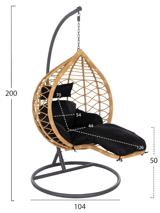 Φωλιά Rattan Μ104xΠ104xΥ200cm Μπεζ Φωλιά Rattan Μ104xΠ104xΥ200cm Μπεζ