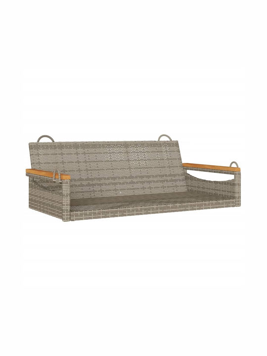 Hängeschaukel 2 Sitze Rattan L109xB62xH40cm Gray