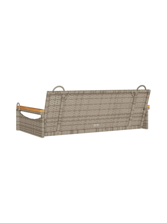 Rattan Swing Gray with 110kg Maximum Weight Capacity L109xW62xH40cm