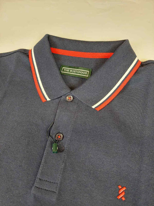 The Bostonians Men's Short Sleeve Blouse Polo Navy