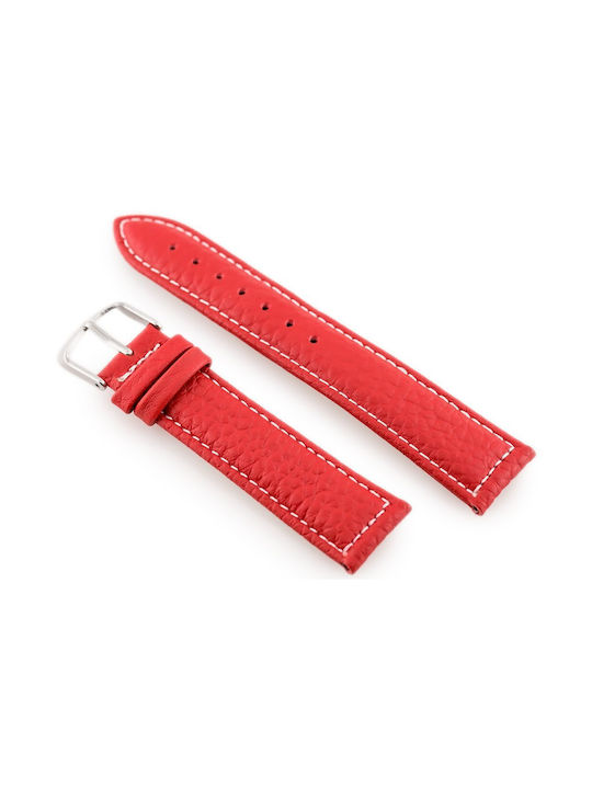 Pacific Leather Strap Red 18mm