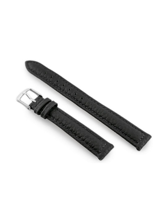 Pacific Leather Strap Black 12mm